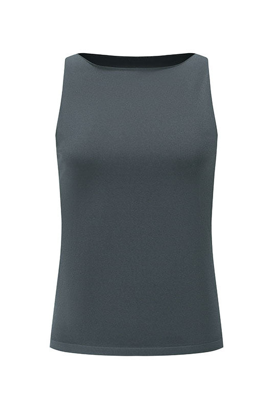 SWAYING 25 Early Autumn One-shoulder Elastic Vest SW-SW25PF1T04C4-SH Dark Gray